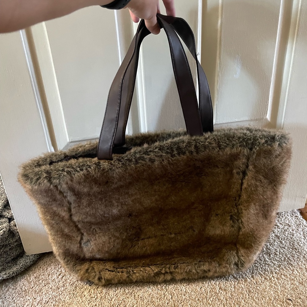 Pottery Barn Faux Fur bag